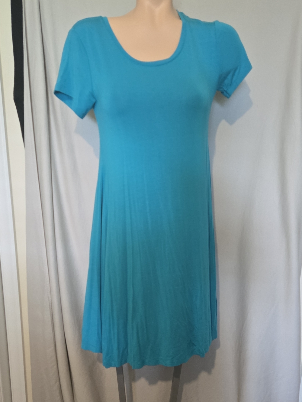 Style And Co Stretch Aqua knit dress,NEW
